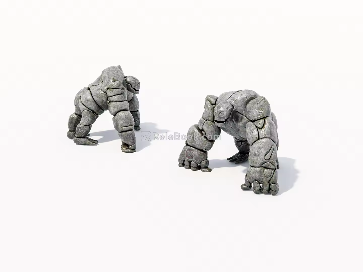 Virtual Character Stone Man Monster 3d model