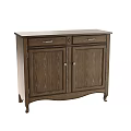 Classic Wooden Sideboard With Two Doors And Two Drawers For Living Room