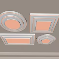 Ceiling lamp round ceiling lamp square geometric combination bedroom living room children's room simple ceiling lamp 3d model