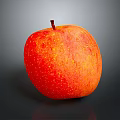 Fresh Red Apple With Yellow Specks On Dark Background Healthy Juicy Fruit