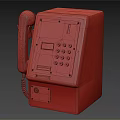 Green Vintage Retro Public Telephone With Handset Keypad And Coin Slot