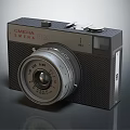 Vintage Digital Camera With Detailed Classic Lens And Retro Textured Body Design