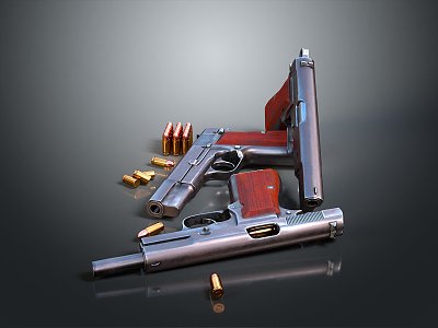 Pistol semi-automatic pistol automatic pistol modern weapon hot weapon hot weapon gun military 3d model