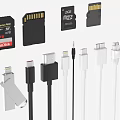 Essential Mobile Digital Accessories Featuring Memory Cards Data Cables And Card Readers