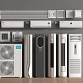 Air Conditioners and Fans With Various Types And Modern Designs For Indoor Use