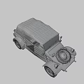 Vintage Convertible Car With Old Style Body And Spare Tire On Front