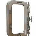 Heavy Duty Steel Security Door With Reinforced Locks Metal Hinges And Handle