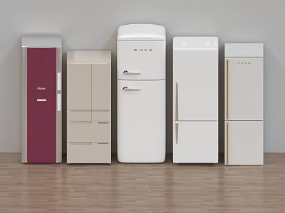 Refrigerator Freezer Single Door Refrigerator Double Door Refrigerator Kitchen Appliances Four Door Refrigerator 3d model