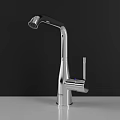 Modern Chrome Faucet With Curved Spout Single Handle Sleek Design