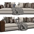 Modern Multiplayer Sofa Double Sofa Three-Seat Sofa 3d model