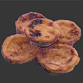 Freshly Baked Portuguese Egg Tarts With Golden Brown Crust And Caramelized Top