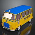 Bus Large Bus CMB Medium Van Large Van Bus School Bus Van Box Car 3d model