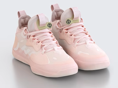 Stylish Pink Basketball Shoes With Unique Design 3d model