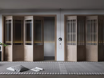 New Chinese Folding Door Openwork Grille Folding Door Openwork Screen 3d model