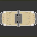EVERferry Ferry Model With White Hull Blue Bottom And Upper Deck Details