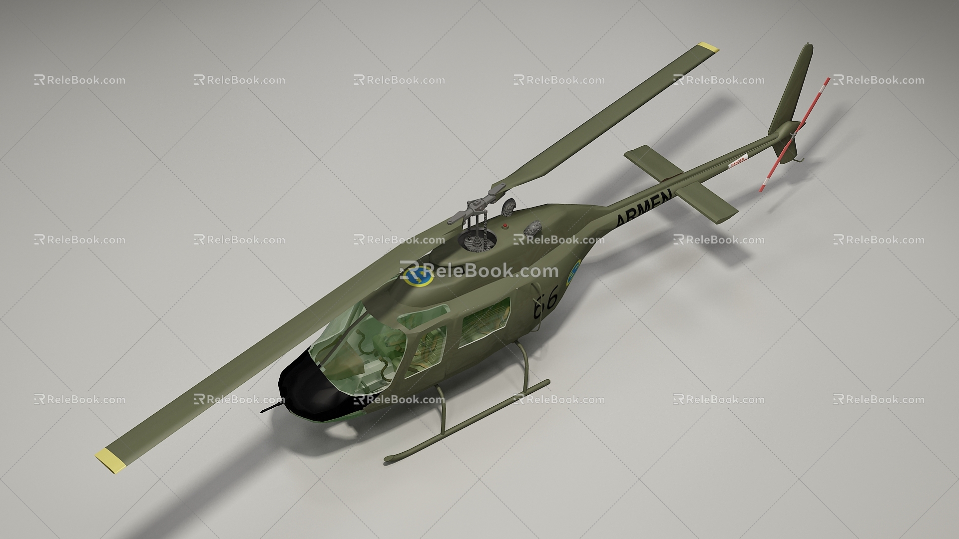 Modern Helicopter 3d model