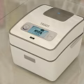 YOSOT White Rice Cooker Modern Kitchen Appliance With Digital Display And Control Buttons