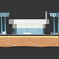 Modern Football Stadium Architecture with Green Field Tiered Stands Light Poles and Parking Lot