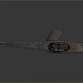 Modern pickaxe mine pickaxe cross draft steel tool 3d model
