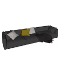 Modern three-person sofa 3d model
