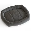Plush Pet Beds With Soft Edges In Gray And Dark Brown Comfortable Design 3d model