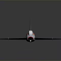 NASA US Air Force Space Aircraft Model With White Red Blue Stripes And Sharp Nose