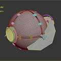 Spherical Spacecraft Design with Metallic Components Lens and Solar Wing Structure for Cosmic Exploration Missions