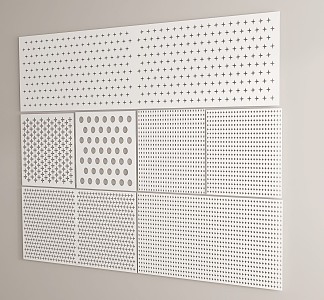 Modern aluminum gusset plate punching plate perforated plate 3d model