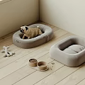 Gray Soft Bean Bag Chairs for Pet Dog Comfortable Indoor Lounging Area