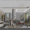 Modern Luxury Clothing Store Interior Design With Elegant Apparel Display And Comfortable Lounge Space