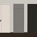 Modern Hinged Doors With Various Colors And Sleek Designs For Interior 3d model