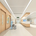 Modern Hospital Hospital Corridor 3d model