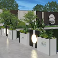 Elegant Garden Landscape Design With Circular Decorative Feature And Lush Green Plants