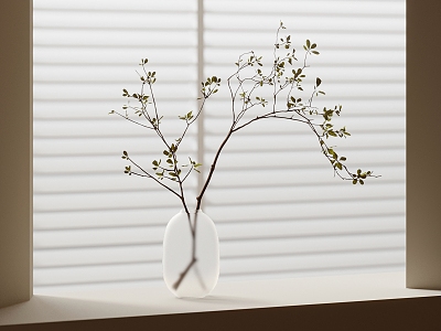 aquatic plants plant ornaments venetian blinds 3d model