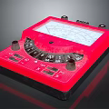 Red Analog Multimeter With Dial Display And Knob Controls For Electronic Testing