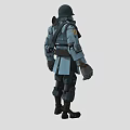 Machine Soldier Machine Warrior Game Character Cartoon Soldier Hand-painted Soldier Armored Soldier Armored Warrior Game Soldier Low Face Number Low Model Simple Model Cartoon 3d model