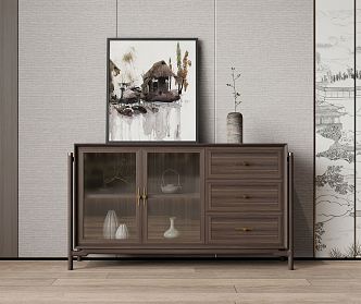 New Chinese-style Sideboard 3d model