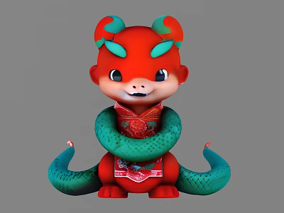 Little Green Snake 3d model