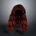 Woman With Long Red Curly Hair Flowing Stylish Hairstyle Look