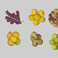 Fresh Assorted Fruits Variety Including Grapes Oranges Lemons Apples And Plums For Healthy Diet