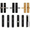 Modern Smart Door Handles In Various Styles And Black Gold Colors