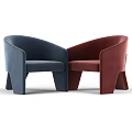 Stylish Single Sofa Options With Yellow Gray Blue And Red Upholstery