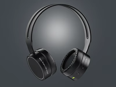 Sleek Wireless Over-Ear Headphones With Comfortable Ear Cushions High-Definition Sound And LED Indicator 3d model