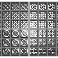Various Intricate Lattice Window Designs Showcasing Different Patterns In Grid