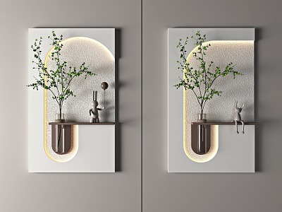 Modern Silent Hanging Texture Three-dimensional Decorative Pendant Porch Decorative Painting Wall Decoration model