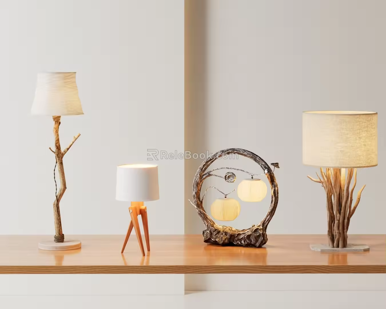 New Chinese-style Table Lamp Combination of Ancient Table Lamp 3d model