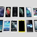 Latest And Classic Mobile Phone Models With Different Screen Displays And Designs 3d model