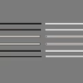 Modern Long Strip Wall Lamps in Black White Beige Arranged in Rows on Gray Background