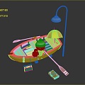 Modern Boat Boat Cartoon Boat Anime Boat 3d model