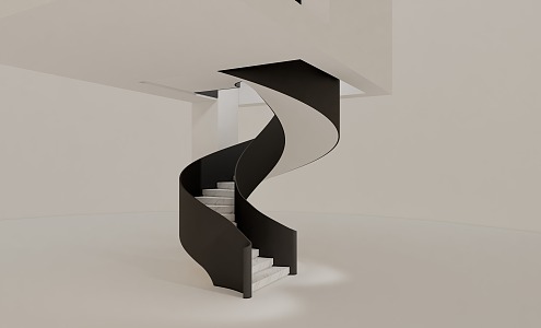 modern revolving staircase 3d model